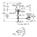 Смесител за мивка S-размер,хром,Grohe Bau Flow 23 751 000