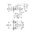 Комплект смесител за мивка,вана,душ гарнитура Grohe 23 758 000/23 334 000/27 853 001