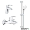 Комплект смесител за мивка,вана/душ гарнитура Tempesta/EcoJoy Grohe 23 322 001