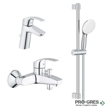Комплект смесител за мивка,вана/душ гарнитура Tempesta/EcoJoy Grohe 23 322 001
