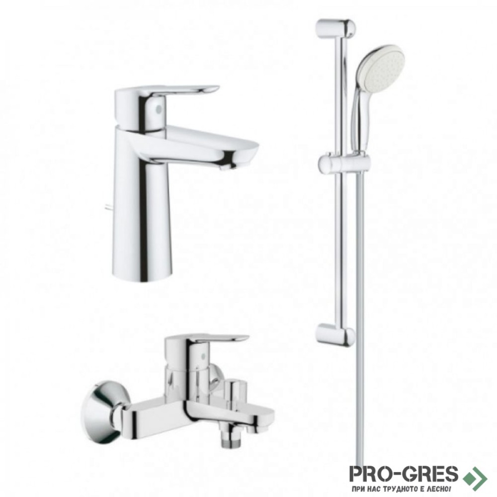 Комплект смесител за мивка,вана,душ гарнитура Grohe 23 758 000/23 334 000/27 853 001
