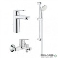 Комплект смесител за мивка,вана,душ гарнитура Grohe 23 758 000/23 334 000/27 853 001