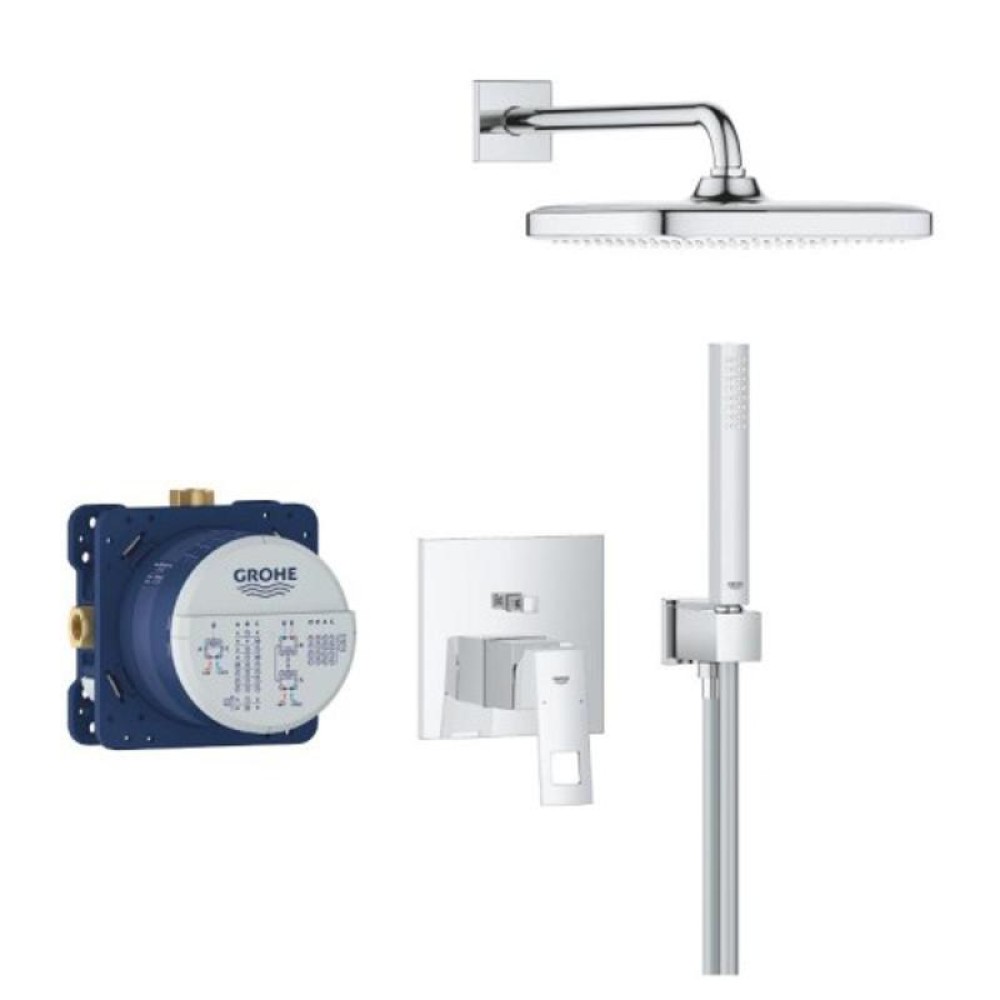 Комплект смесител за вграждане, душ пита 250мм, хром, CUBE/TEMPESTA 250 Grohe 24 062 000