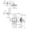 Комплект смесител за вграждане, душ пита 250мм, хром, CUBE/TEMPESTA 250 Grohe 24 062 000