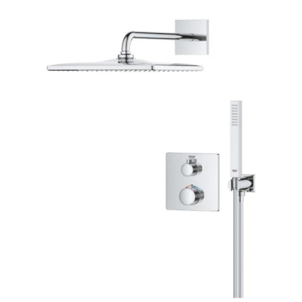 Kомплект термостатен душ за вграждане, хром EUPHORIA Grohe 24 079 000