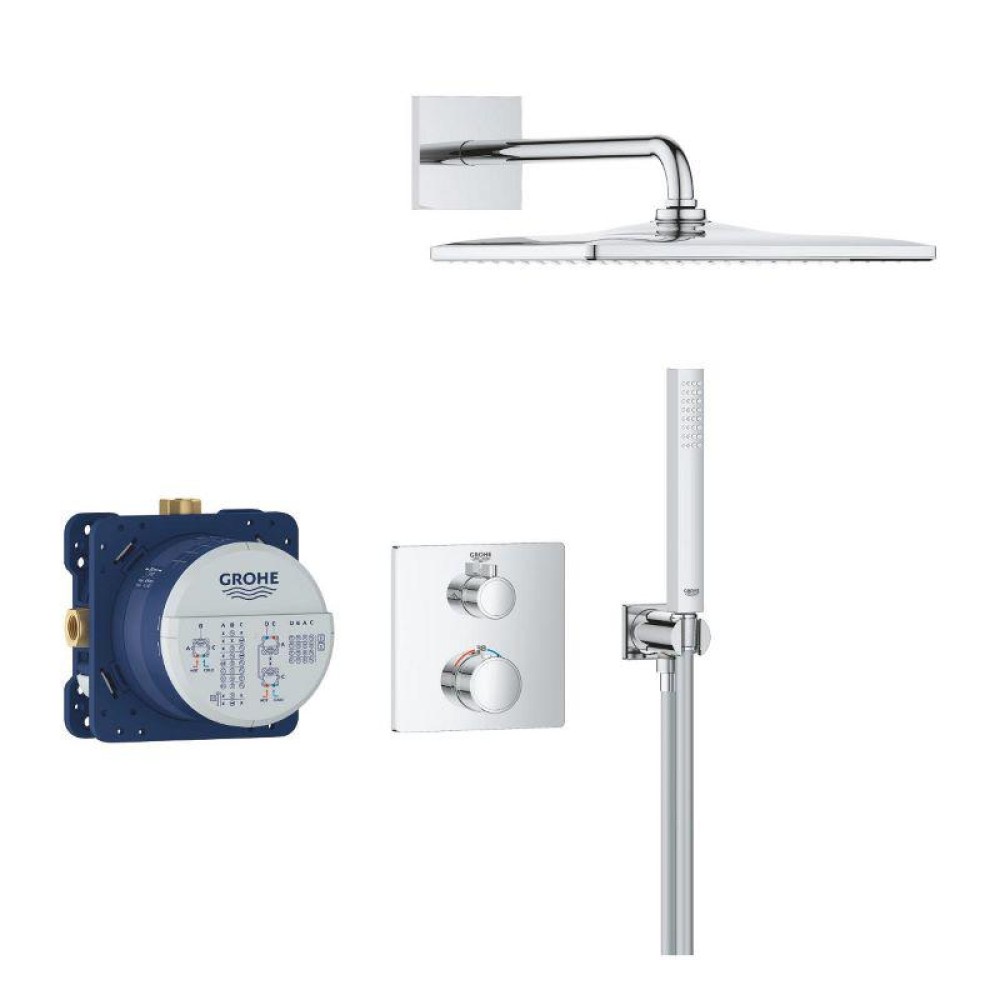 Kомплект термостатен душ за вграждане, хром EUPHORIA Grohe 24 079 000