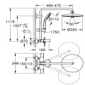 Термостатна душ система хром Euphoria 260 Grohe 26114002