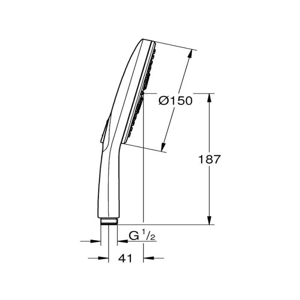 Ръчен душ, Grohe, Rainshower 150 с три функции 26590000