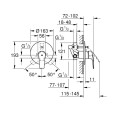 Комплект смесител за вграждане, душ пита 250мм, хром EUROSMART/TEMPESTA Grohe 26 668 000