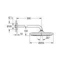 Комплект смесител за вграждане, душ пита 250мм, хром EUROSMART/TEMPESTA Grohe 26 668 000