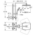 ЕДНОРЪКОХВАТКОВА ДУШ СИСТЕМА СЪС СМЕСИТЕЛ TEMPESTA COSMOPOLITAN SYSTEM 250 CUBE GROHE 26692000