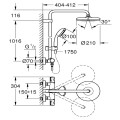 Термостатна душ система хром Grohe BAU SYSTEM 21026966000
