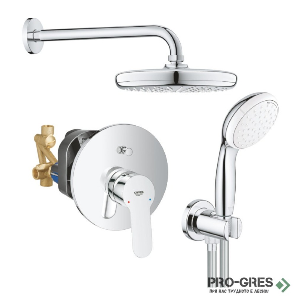 Душ комплект за вграждане, BauEdge, Grohe 26 412 000 26 406 003 29 079 000