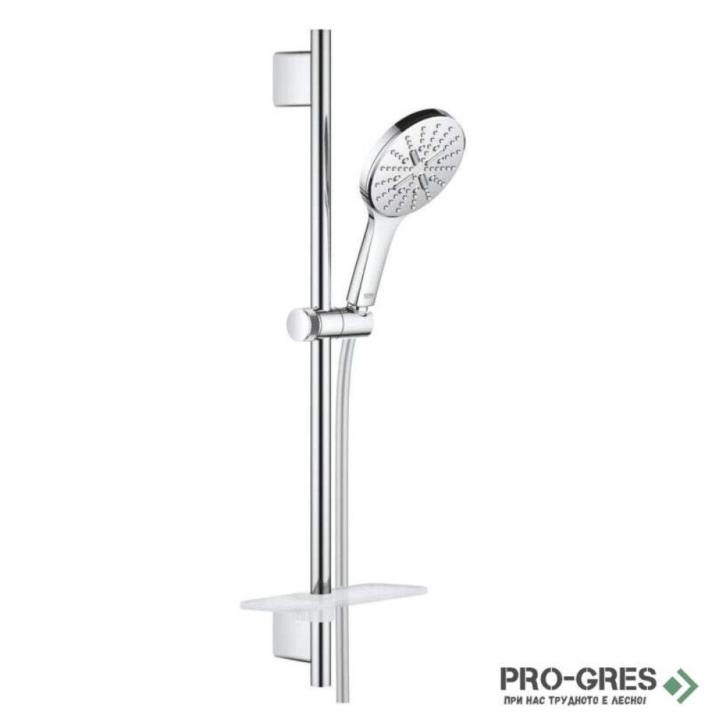 Душ гарнитура с тръбно окачване, Rainshower SmartActive 130, Grohe 26 575 000