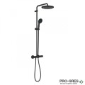 Термостатна душ система, черен мат, Tempesta 250, Grohe 266702431