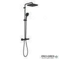 Термостатна душ система, черен мат, Tempesta Cube 250, Grohe 266892431