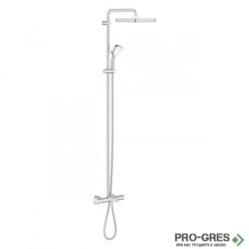 Термостатна душ система с издължено окачване, New Tempesta Cosmopolitan 250, Grohe 26691000