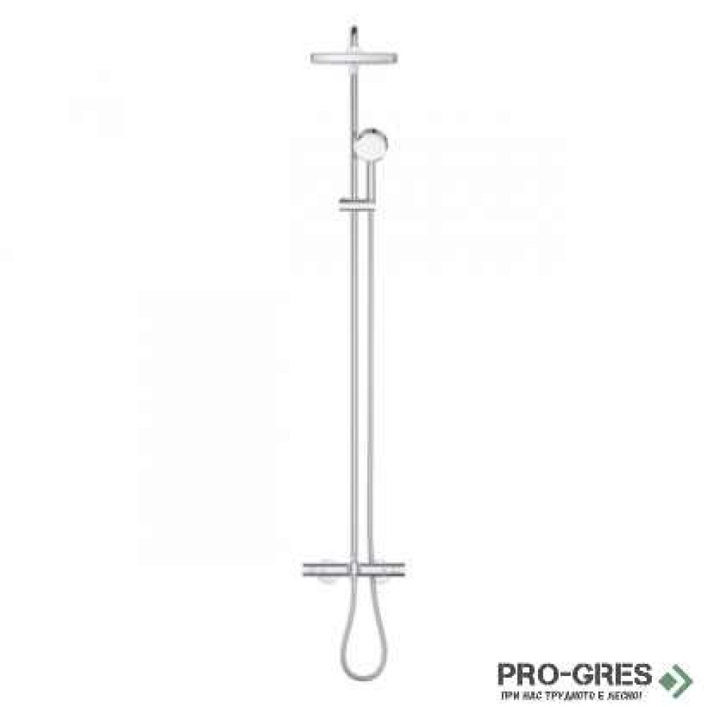 Термостатна душ система с издължено окачване, New Tempesta Cosmopolitan 250, Grohe 26 691 000