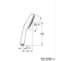 Ръчен душ, с 2 струи, Grohe ,Tempesta Cube 110267462433