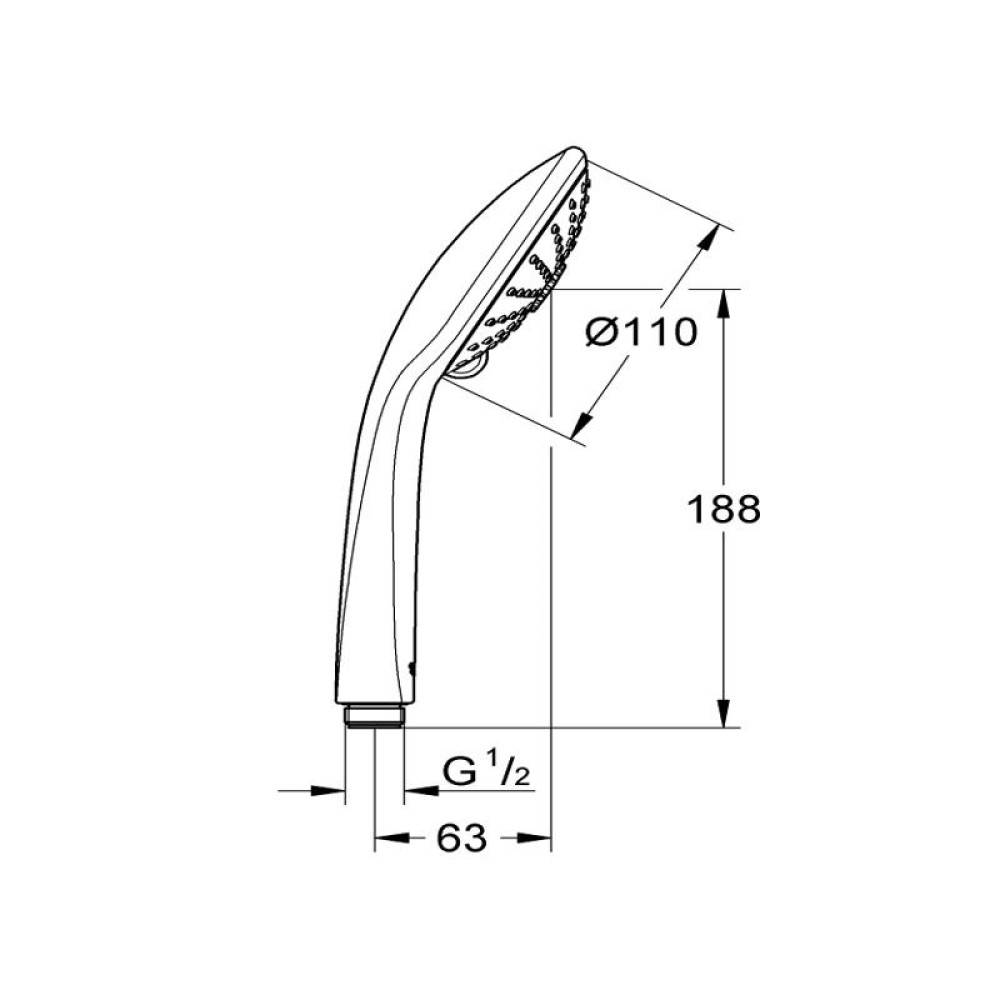 Ръчен душ, Grohe, Euphoria 110 с три функции, 27239001
