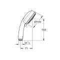 Ръчен душ, Grohe, Tempesta Cosmopolitan 100 с три функции 27574002