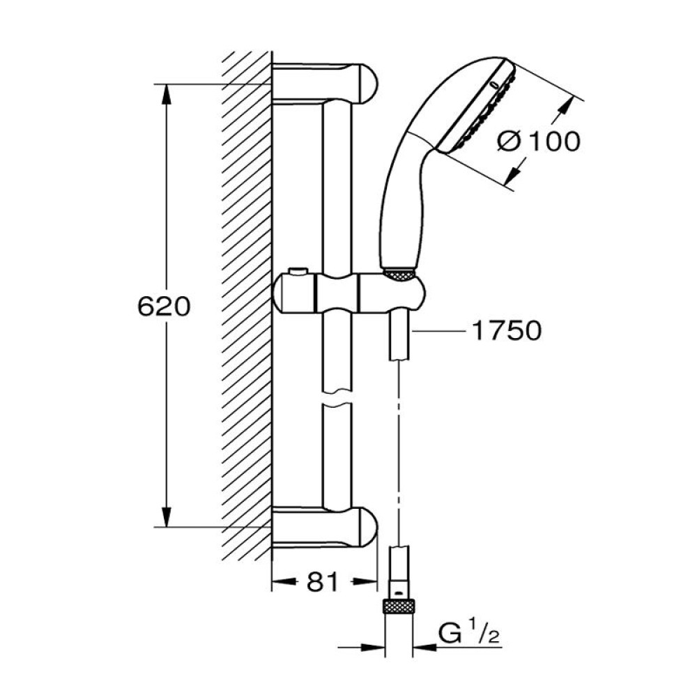 Смесител за вана/душ, тръбно окачване и смесител за мивка, хром GROHE BAULOOP 23602001/27853001/23762001