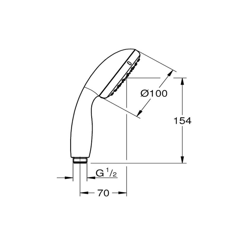 Ръчен душ, Grohe, Tempesta 100, 27 923 001