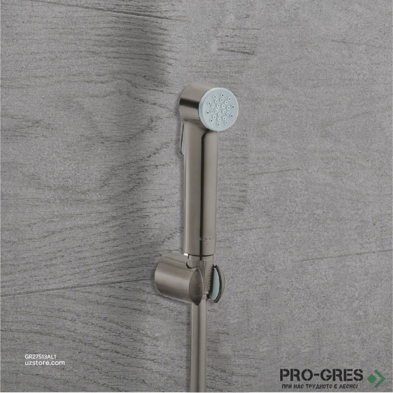 Флипер комплект с държач и шлаух 125см Brushed Hard Graphite Tempesta, Grohe 27513AL1