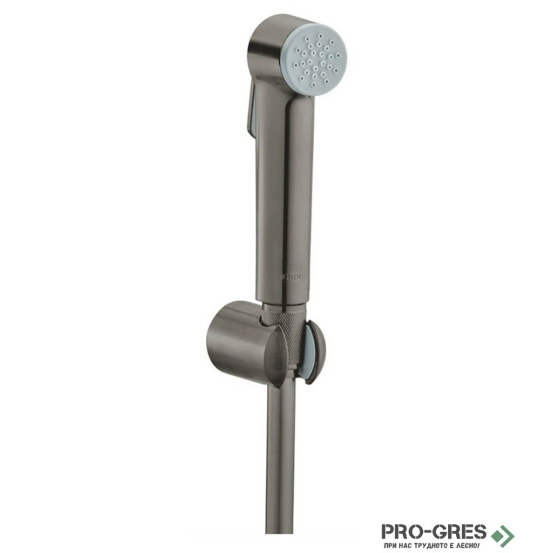 Флипер комплект с държач и шлаух 125см Brushed Hard Graphite Tempesta, Grohe 27513AL1