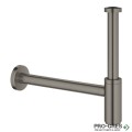 Декоративен овален сифон за мивка Brushed Hard Graphite Grohe 28912AL0