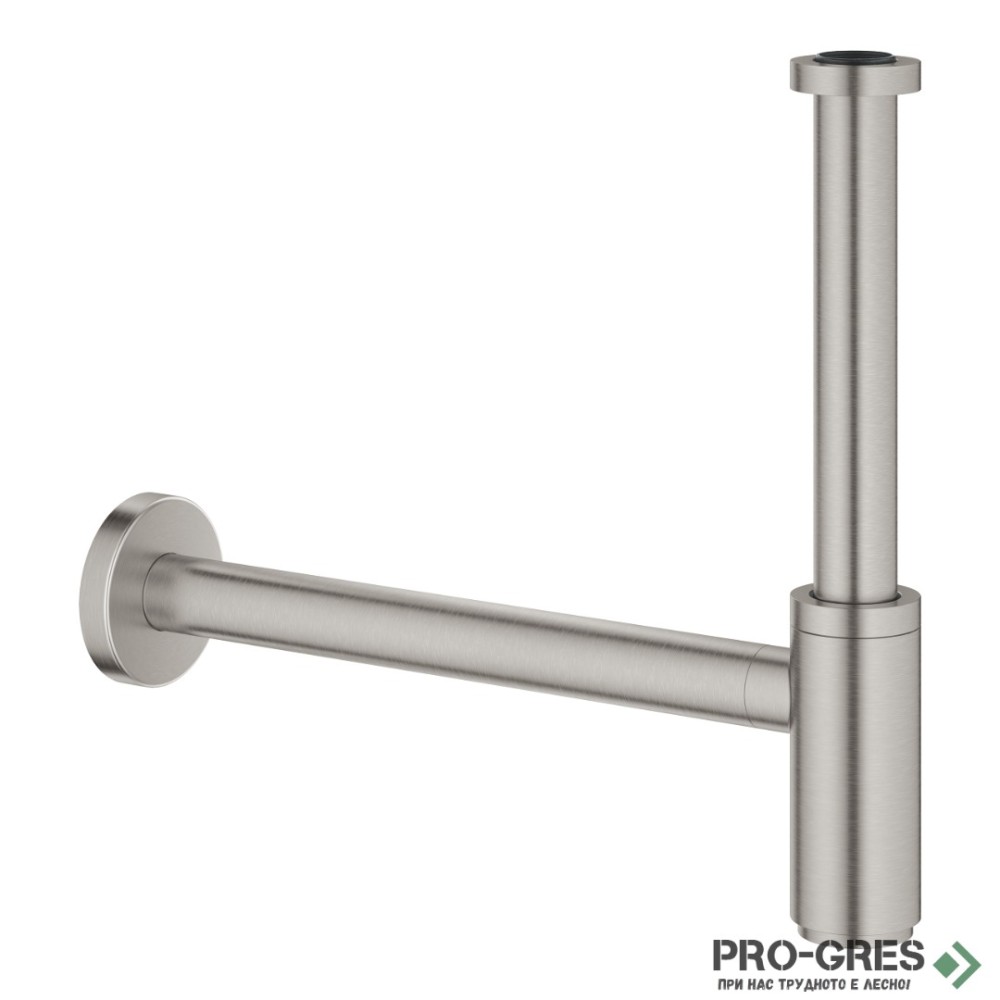 Декоративен овален сифон за мивка SuperSteel Grohe 28912DC0