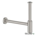 Декоративен овален сифон за мивка SuperSteel Grohe 28912DC0