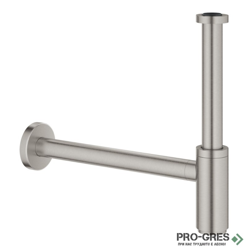 Декоративен овален сифон за мивка SuperSteel Grohe 28912DC0