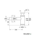 Декоративен овален сифон за мивка Brushed Hard Graphite Grohe 28912AL0