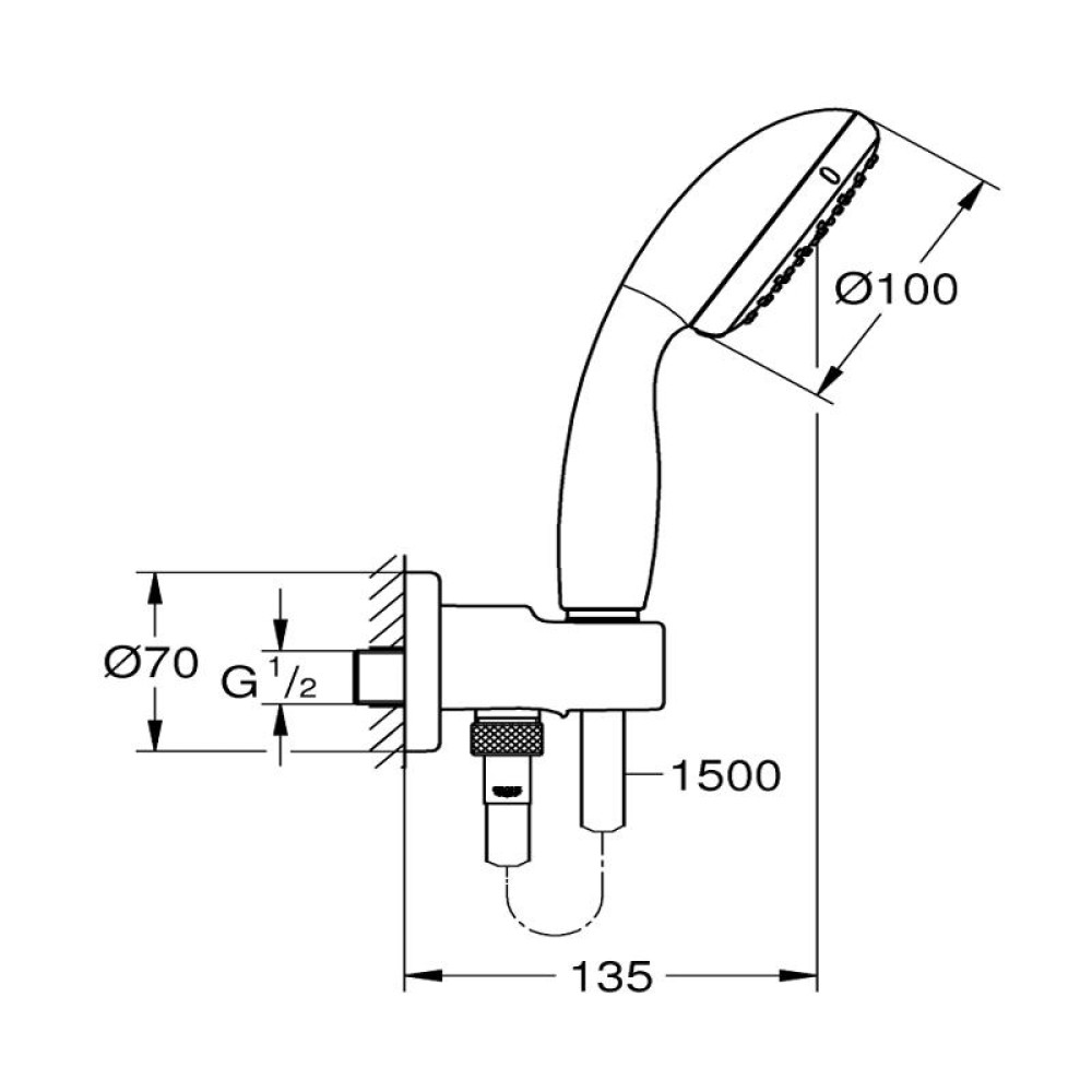 Комплект с термостатен смесител за вграждане, GROHTHERM SMARTCONTROL/Tempesta Grohe 29 119 000