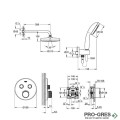 Комплект с термостатен смесител за вграждане, GROHTHERM SMARTCONTROL/Tempesta Grohe 29 119 000