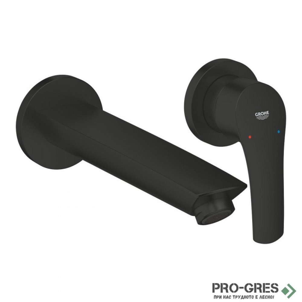 Стенен смесител, черен мат, М- размер, Eurosmart, Grohe 29 338 2433