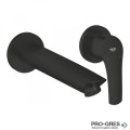 Стенен смесител, черен мат, М- размер, Eurosmart, Grohe 29 338 2433
