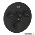 Термостатен смесител, за вграждане, черен мат, Grohtherm SmartControl, Grohe 29508KF0