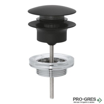 Клик сифон за мивка, универсален, черен мат, Grohe 29510KF0
