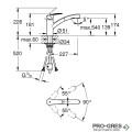Смесител за кухня, с изтеглящ се душ, Eurosmart, Grohe 303052431