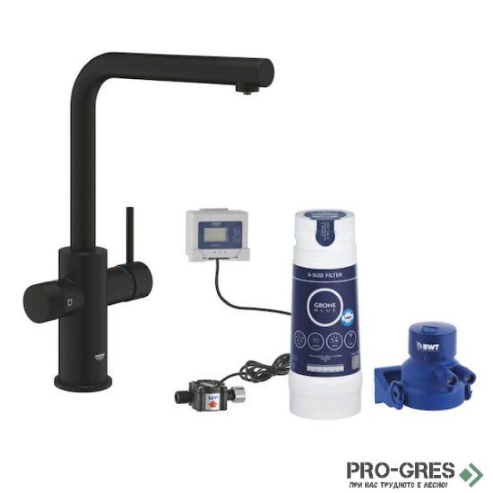 Смесител за филтрирана вода + филтър S-размер, Blue Pure Minta, Grohe 30590KF0