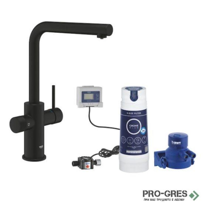 Смесител за филтрирана вода + филтър S-размер, Blue Pure Minta, Grohe 30590KF0