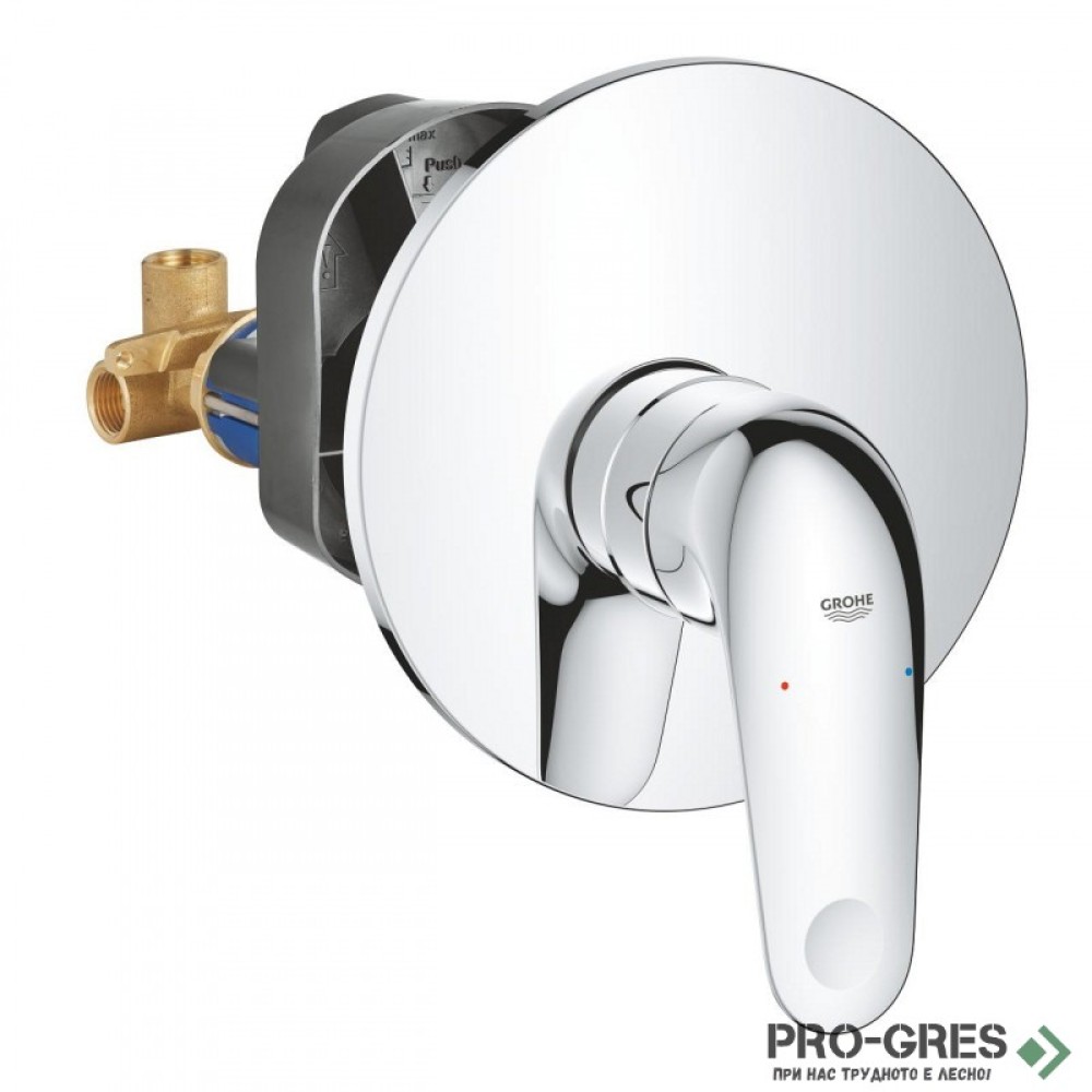Смесител с тяло за вграждане, стенен, Euroeco I, Grohe 32 742 001