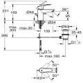 Смесител за мивка S-размер,хром,Eurosmart Grohe 33 265 003