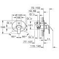 Смесител за вграждане вана/душ едноръкохватков Eurosmart Grohe 33305003