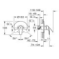 Смесител за вграждане едноръкохватков хром, Eurosmart Grohe 33 556 003