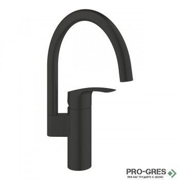 Смесител за кухня, черен мат, С-чучур, Eurosmart, Grohe 332022433