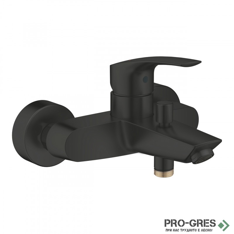 Смесител за душ/вана, стенен, черен мат, Eurosmart, Grohe 333002433