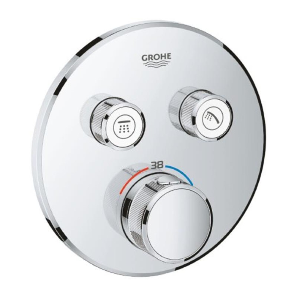 Комплект термостатен смесител за вграждане, душ пита- хром GROHTHERM SMARTCONTROL TEMPESTA Grohe 34 727 000
